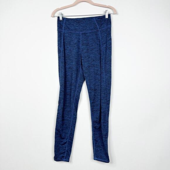 2/$30 ClimateRight by Cuddl Duds Plush High Rise Leggings Space Dye Blue #8432 - Picture 3 of 8